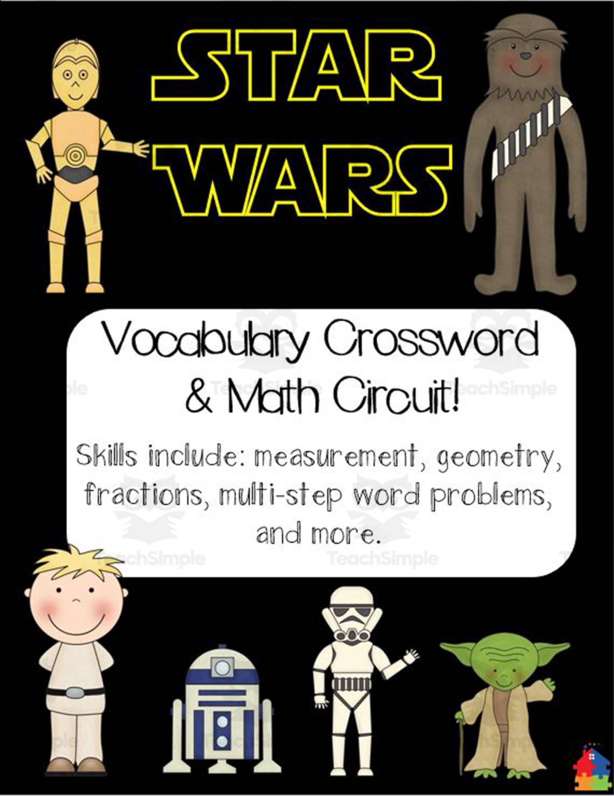 An educational teaching resource from Teachers R Us Homeschool entitled Star Wars Circuit and Crossword Packet downloadable at Teach Simple.