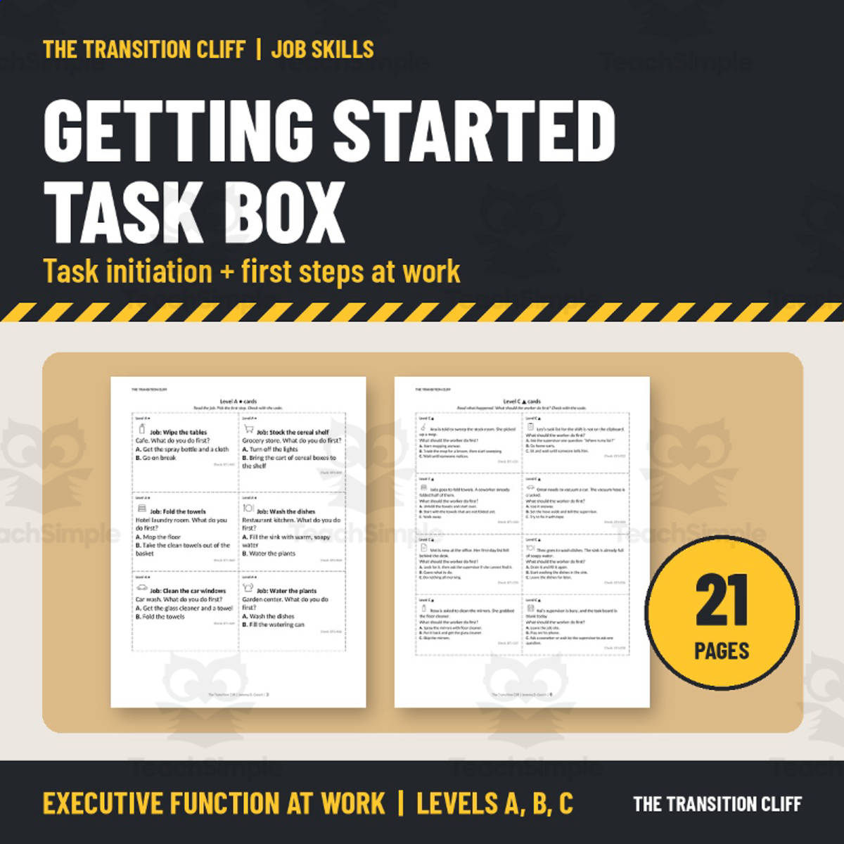 Starting a Job: First-Step Task Box for Executive Function at Work preview