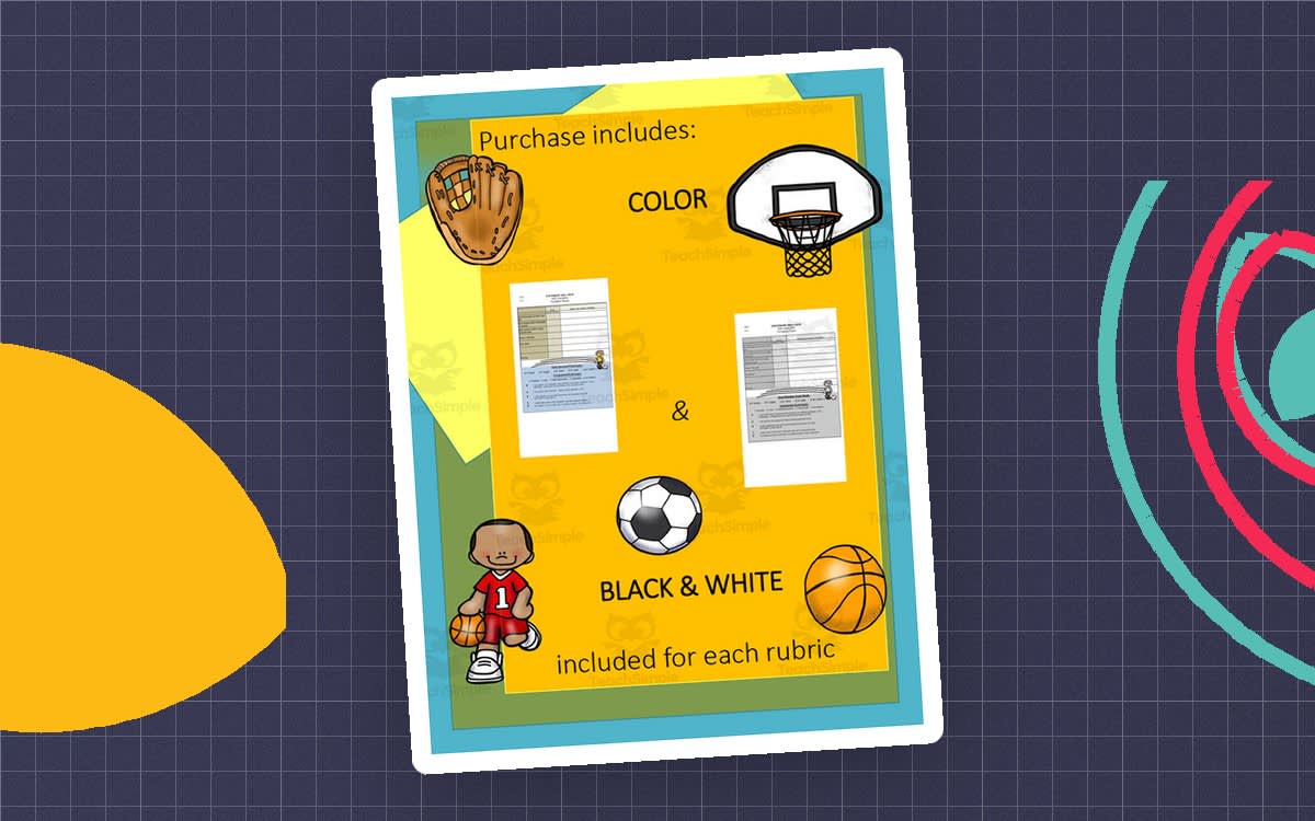 An educational teaching resource from Gems from the Gym entitled Stationary Ball Kick Rubric downloadable at Teach Simple.