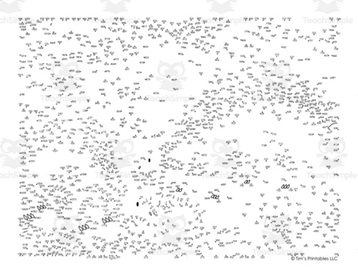 An educational teaching resource from Tim's Printables entitled Stegosaurus Dinosaur Extreme Connect the Dots / Dot-to-Dot PDF downloadable at Teach Simple.