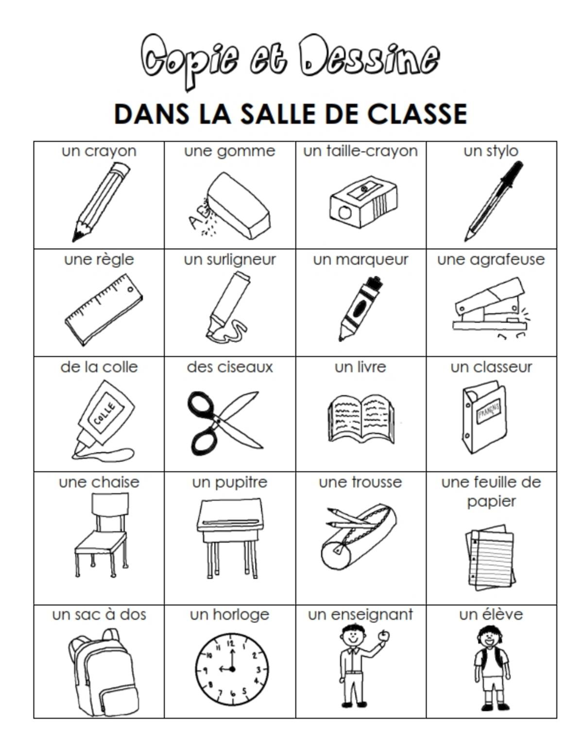 An educational teaching resource from Brave Education entitled Step-By-Step Art: 20 Classroom Drawings ( French Version ) downloadable at Teach Simple.
