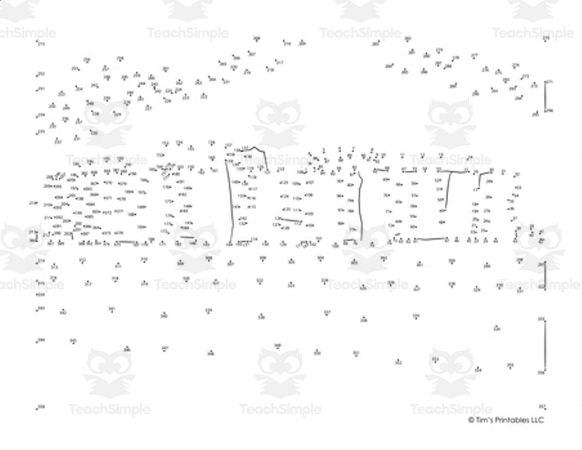 An educational teaching resource from Tim's Printables entitled Stonehenge Dot-to-Dot / Connect the Dots PDF downloadable at Teach Simple.