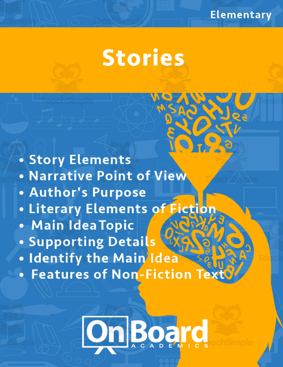 An educational teaching resource from Classroom Complete Press entitled Stories | Academic Workbook downloadable at Teach Simple.
