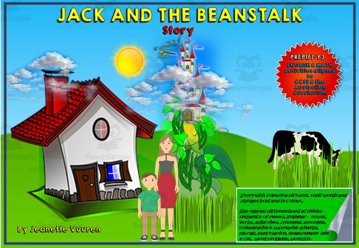 An educational teaching resource from Clever Mind Series entitled STORY - JACK AND THE BEANSTALK - JEANETTE VUUREN downloadable at Teach Simple.