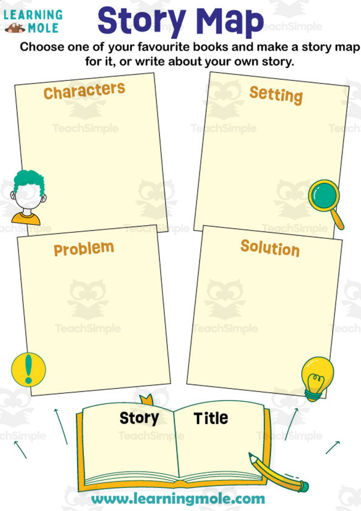 An educational teaching resource from Educational Voice entitled Story Map Activity downloadable at Teach Simple.