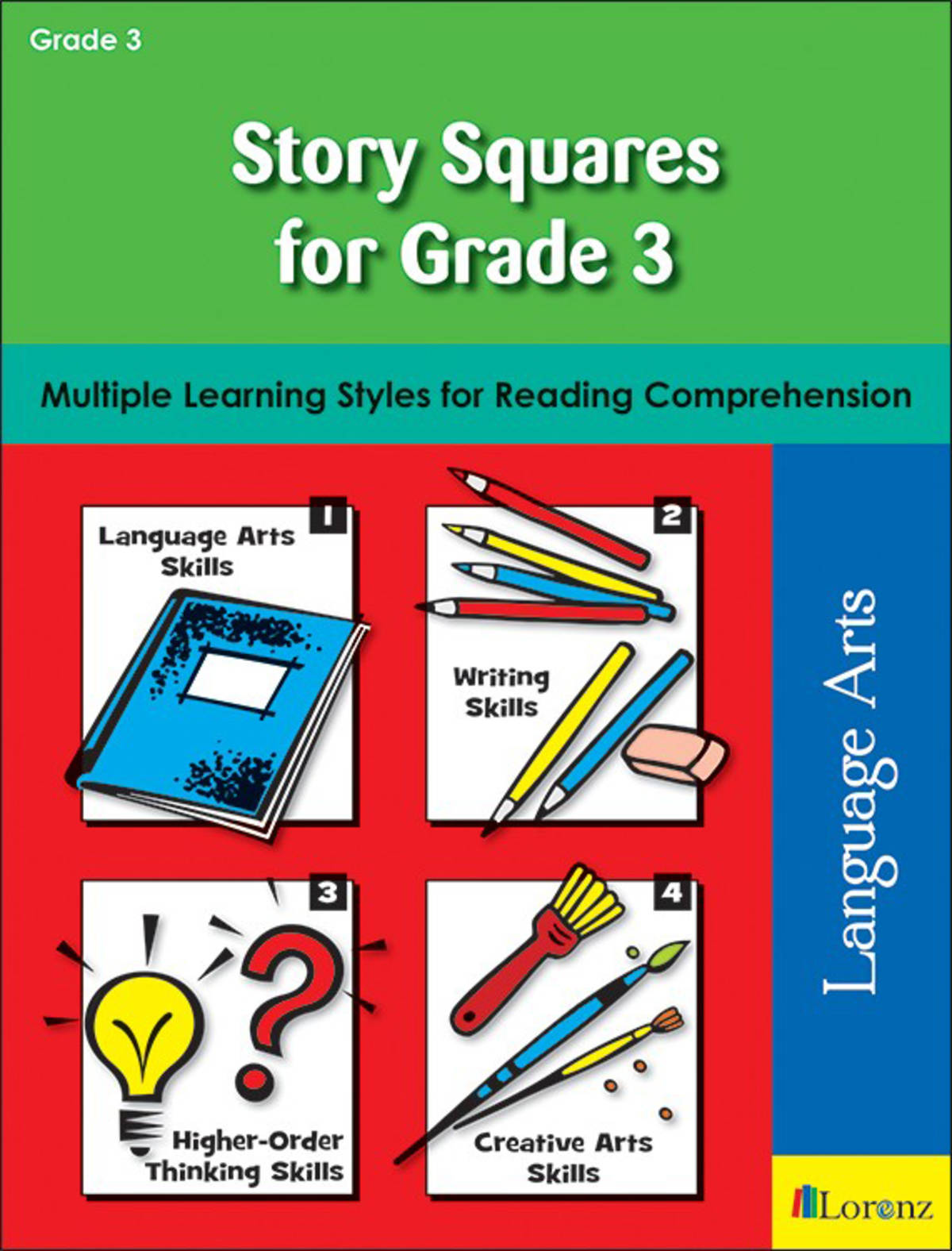 An educational teaching resource from Classroom Complete Press entitled Story Squares for Grade 3: Multiple Learning Styles for Reading Comprehension downloadable at Teach Simple.
