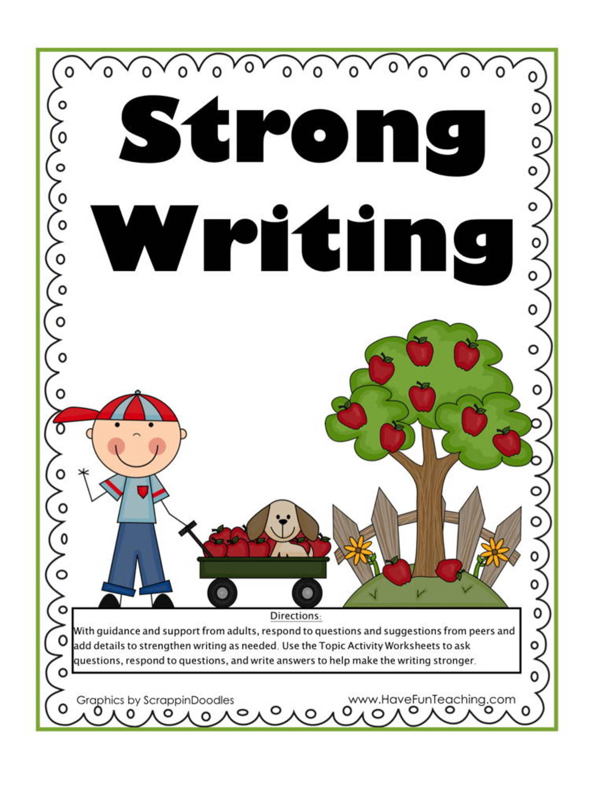 An educational teaching resource from Have Fun Teaching entitled Strong Writing Activity downloadable at Teach Simple.