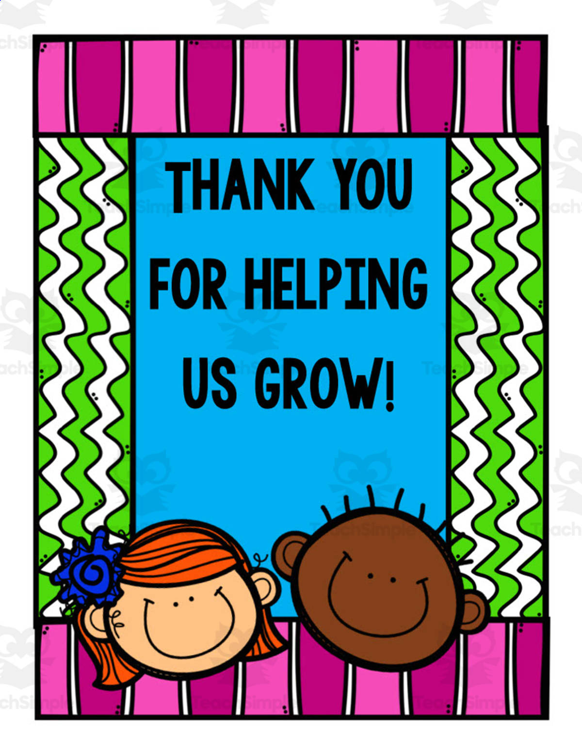 An educational teaching resource from O'Hoppy Day entitled Student - Teacher Thank You Note downloadable at Teach Simple.