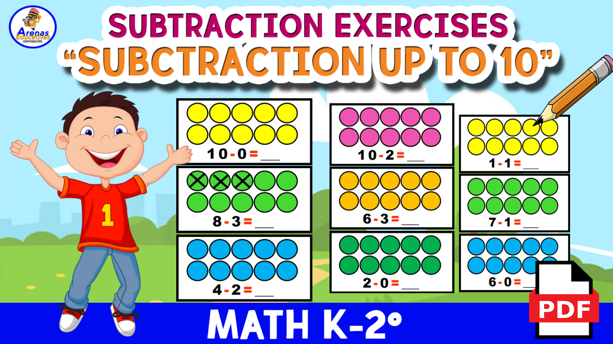 An educational teaching resource from EDITORIAL LAURA EDUCA entitled SUBCTRATION UP T0 10 - Exercises Pages downloadable at Teach Simple.