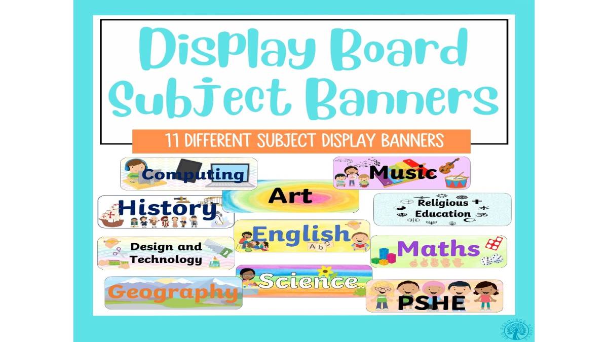 An educational teaching resource from SEN Resource Source entitled Subject Display Banners downloadable at Teach Simple.