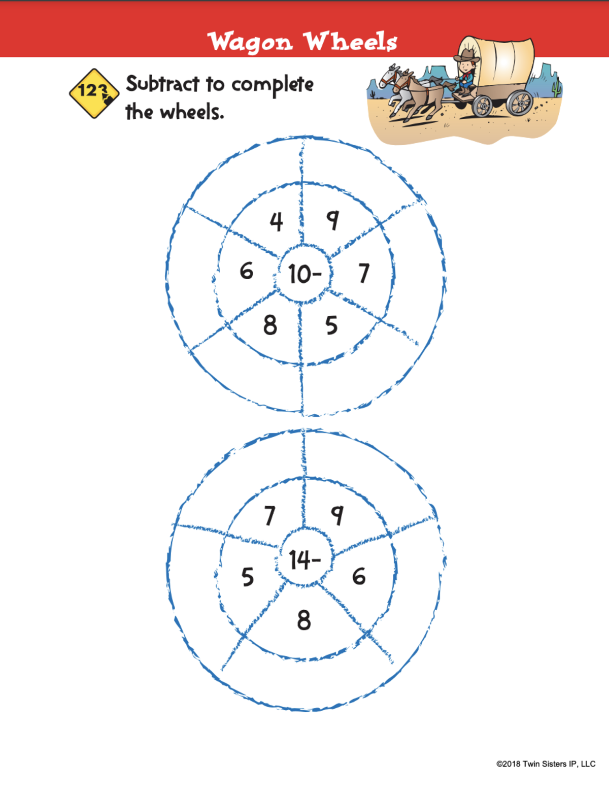 An educational teaching resource from Twin Sisters Digital Media entitled Subtraction Review Printable Workbook downloadable at Teach Simple.