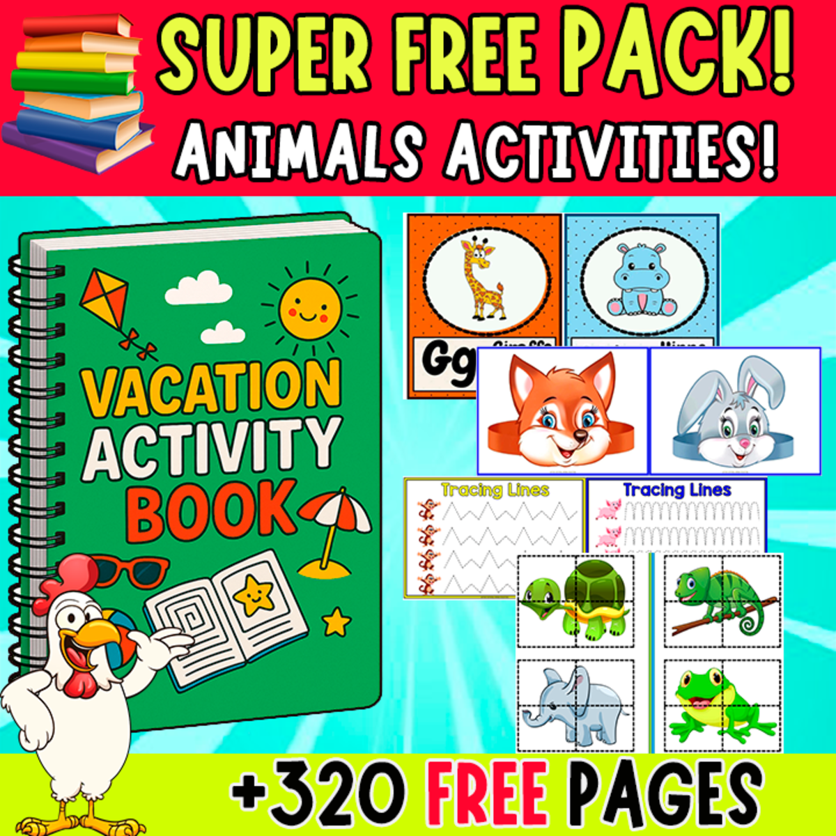 An educational teaching resource from EDITORIAL LAURA EDUCA entitled SUPER FREE PACK | Only Animals Activities FOR KIDS! downloadable at Teach Simple.