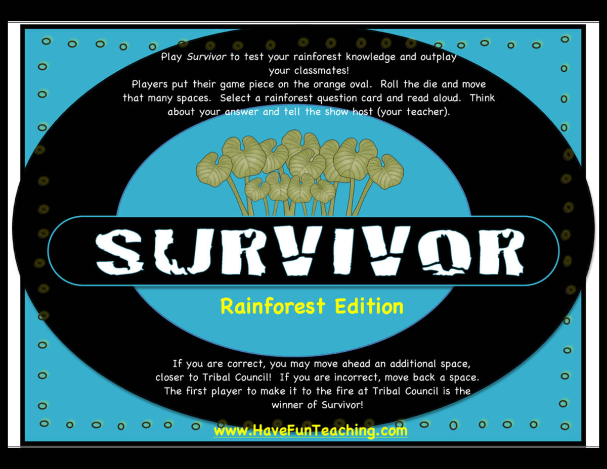 An educational teaching resource from Have Fun Teaching entitled Survivor Rainforest Edition Activity downloadable at Teach Simple.