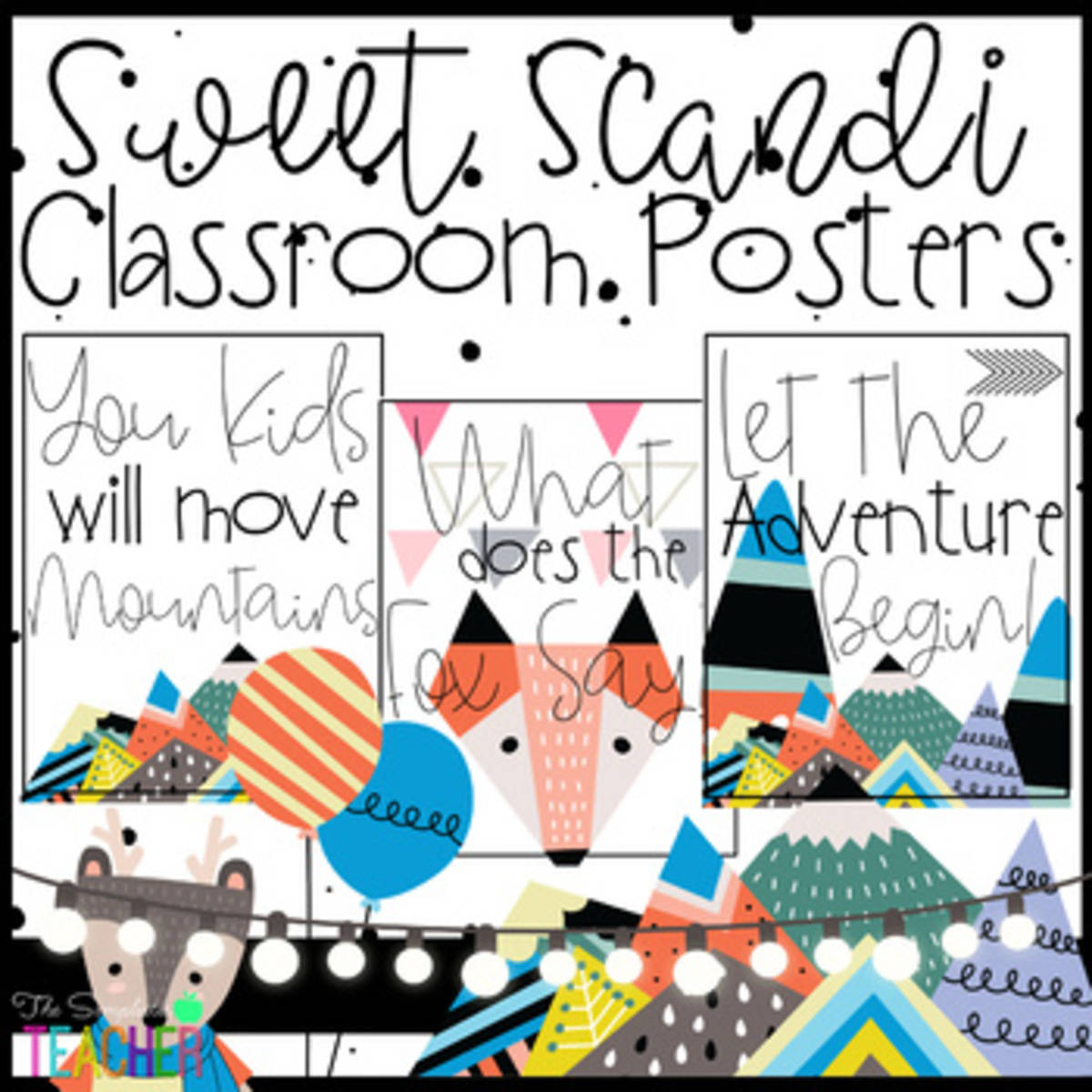 An educational teaching resource from The Simplistic Teacher entitled Sweet Scandinavian Modern Classroom Posters downloadable at Teach Simple.