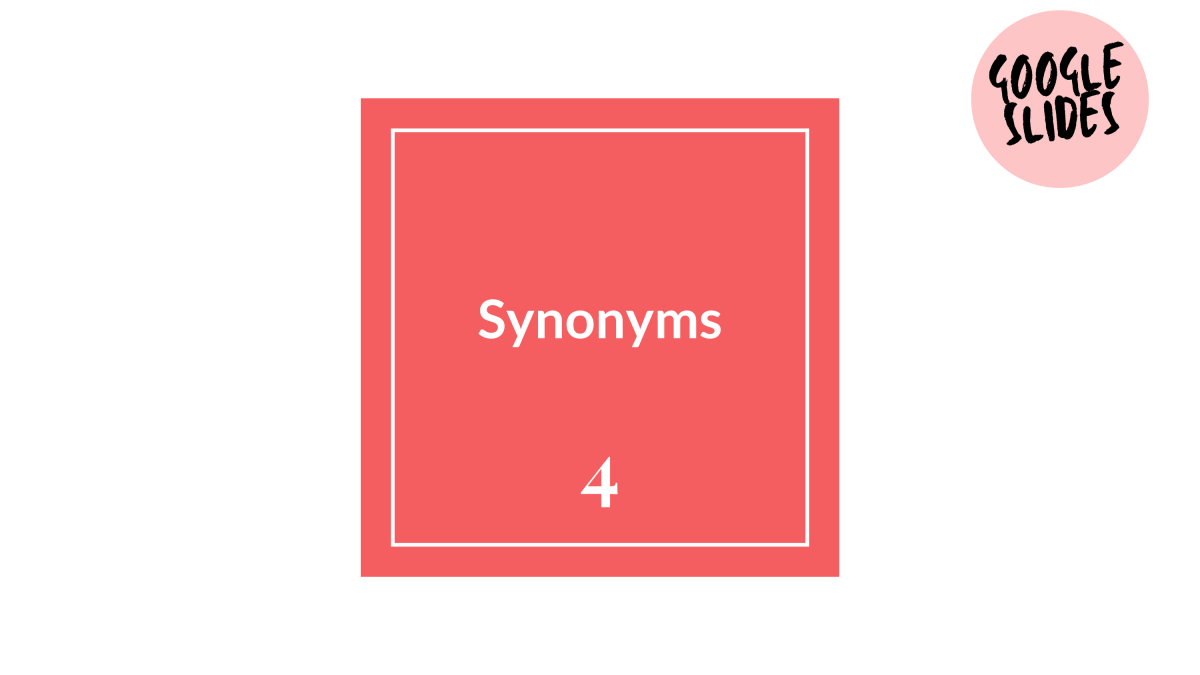 An educational teaching resource from Cored Education entitled Synonyms Sample Lesson - Vocabulary Grade 5-6 (Slides) downloadable at Teach Simple.
