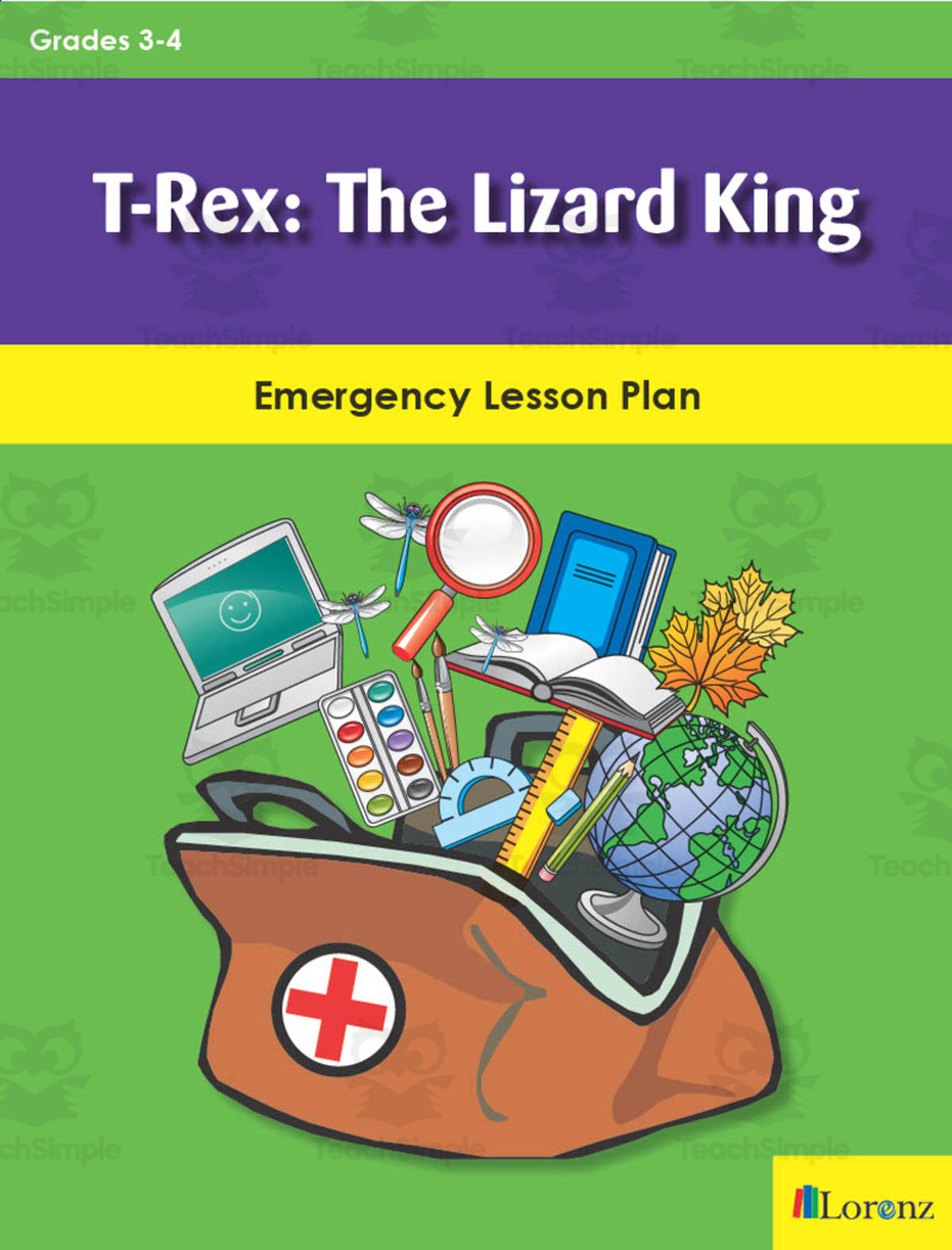 An educational teaching resource from Classroom Complete Press entitled T-Rex: The Lizard King: Emergency Lesson Plan downloadable at Teach Simple.
