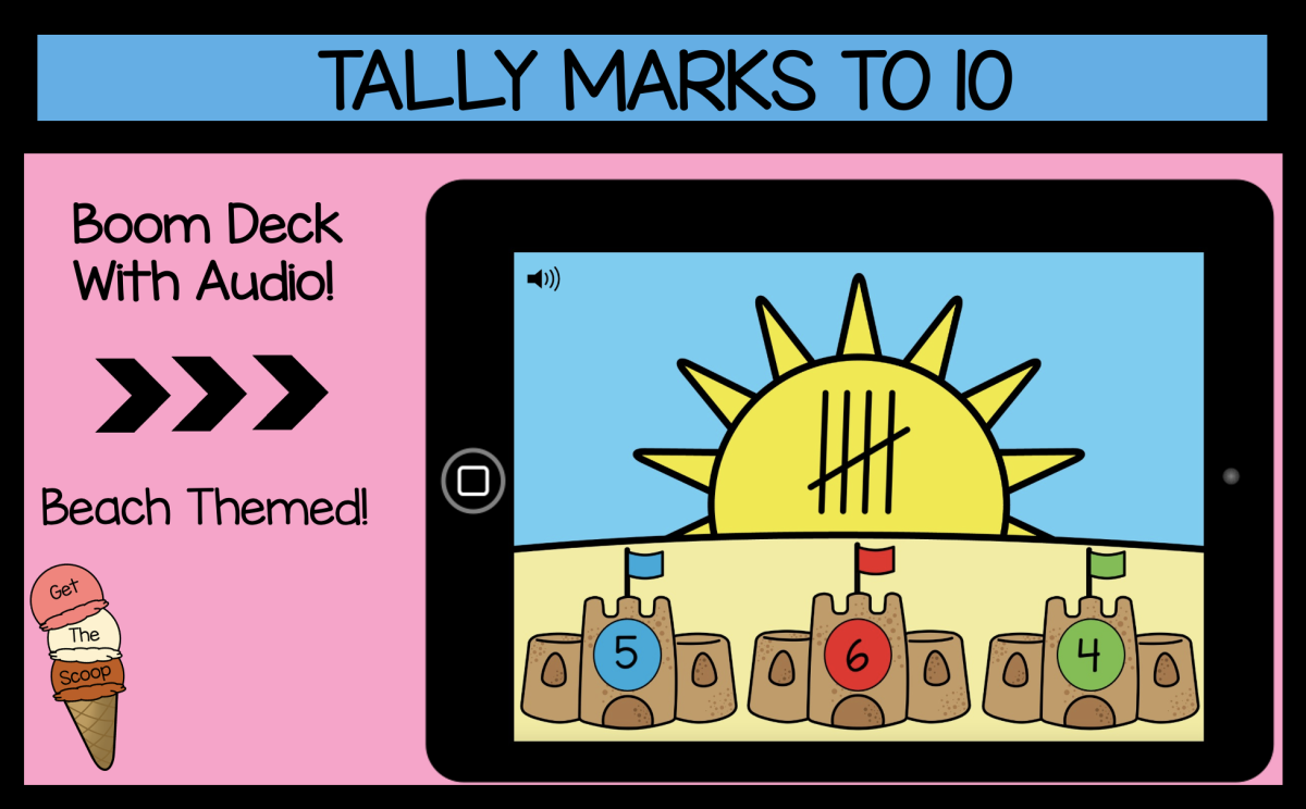 An educational teaching resource from Doodle Face Publishing entitled Tally Marks to 10 Boom Deck downloadable at Teach Simple.