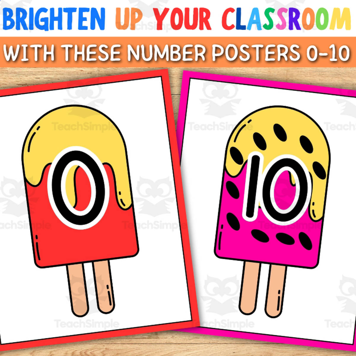An educational teaching resource from Style Your Classroom entitled Teach Numbers in Style with These Summer Classroom Decor Posters downloadable at Teach Simple.
