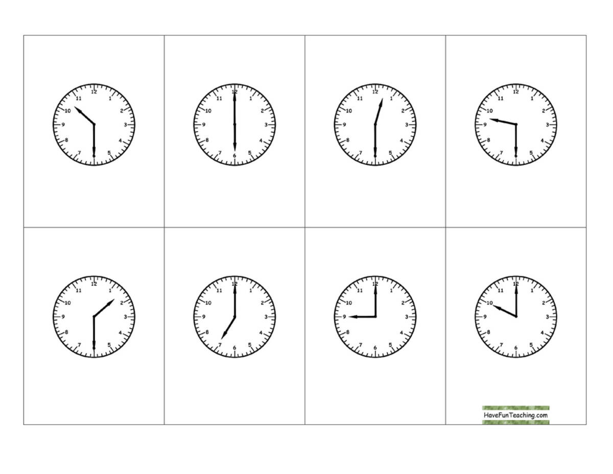 An educational teaching resource from Have Fun Teaching entitled Telling Time Half Hour Clock BINGO downloadable at Teach Simple.