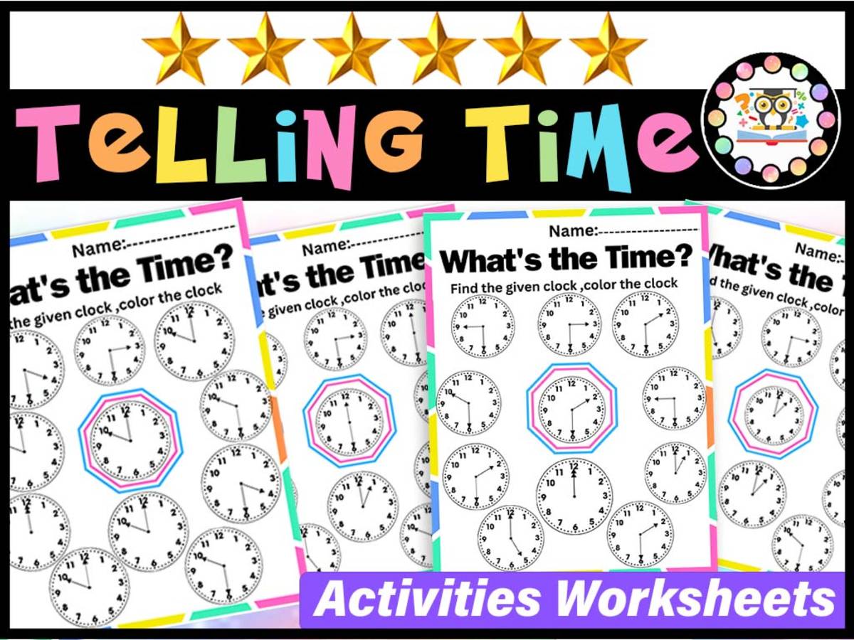 An educational teaching resource from LAMO entitled Telling Time to the Hour and Half-Hour | Telling Time Worksheets downloadable at Teach Simple.