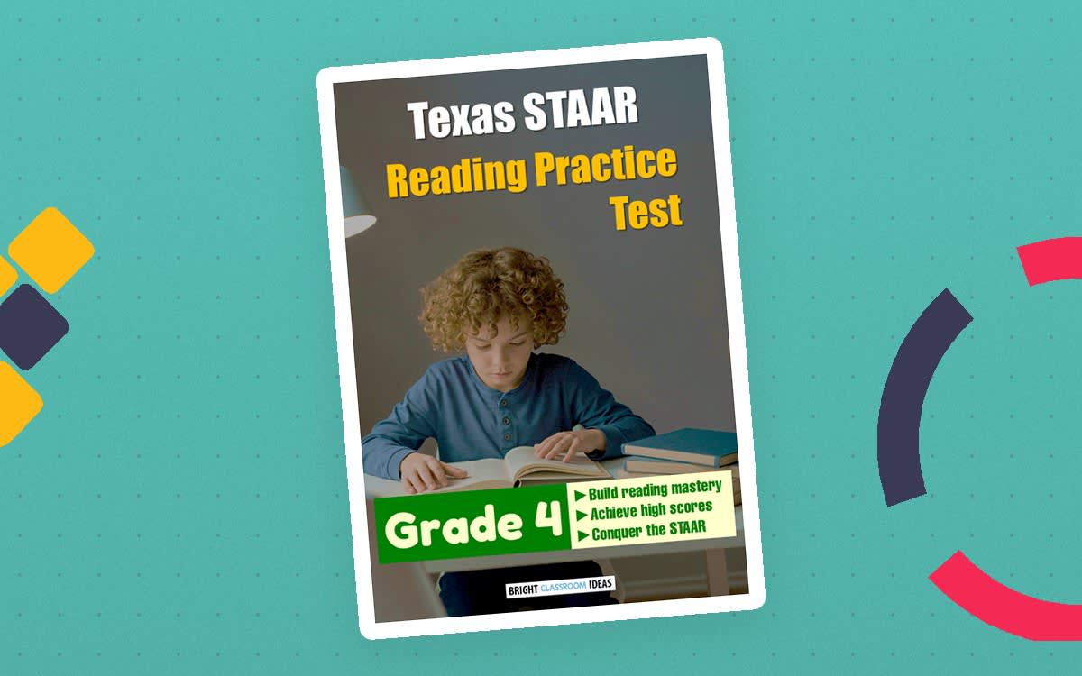 An educational teaching resource from Bright Classroom Ideas Marketplace entitled Texas STAAR Reading Practice Test for Grade 4 downloadable at Teach Simple.