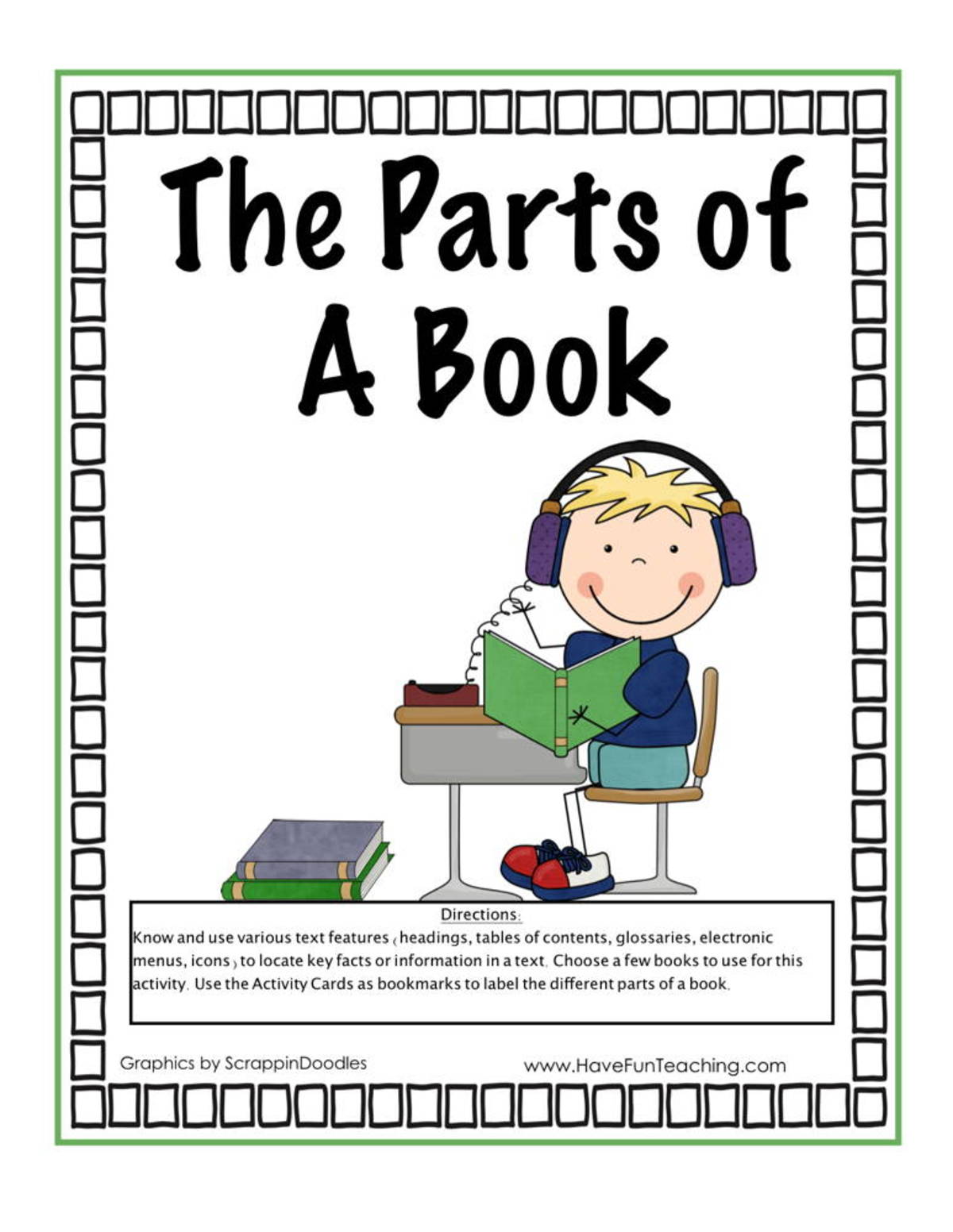 An educational teaching resource from Have Fun Teaching entitled Text Features Activity downloadable at Teach Simple.