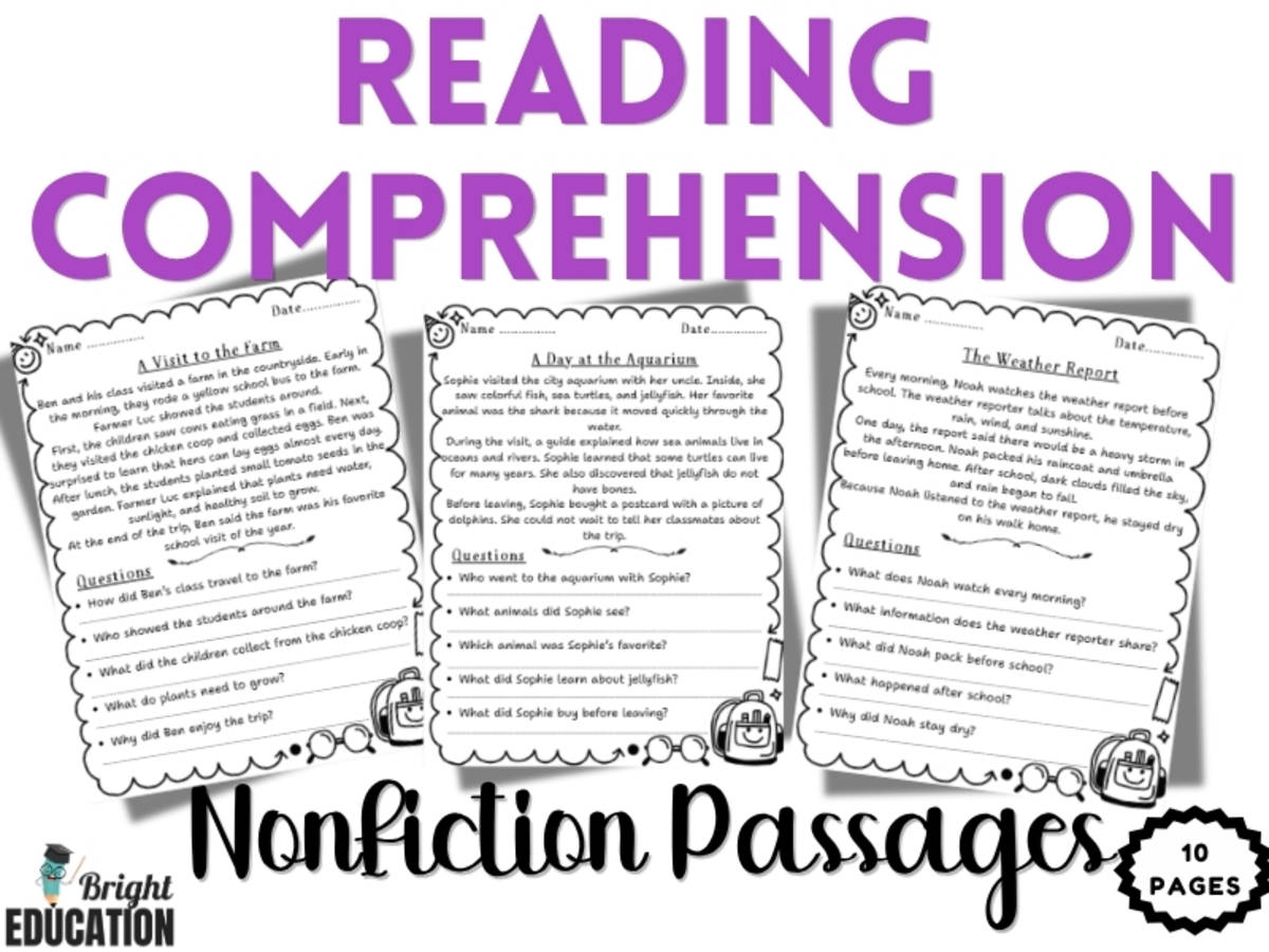 An educational teaching resource from Bright Education entitled Text Reading Comprehension Nonfiction Passages for 2nd Grade downloadable at Teach Simple.
