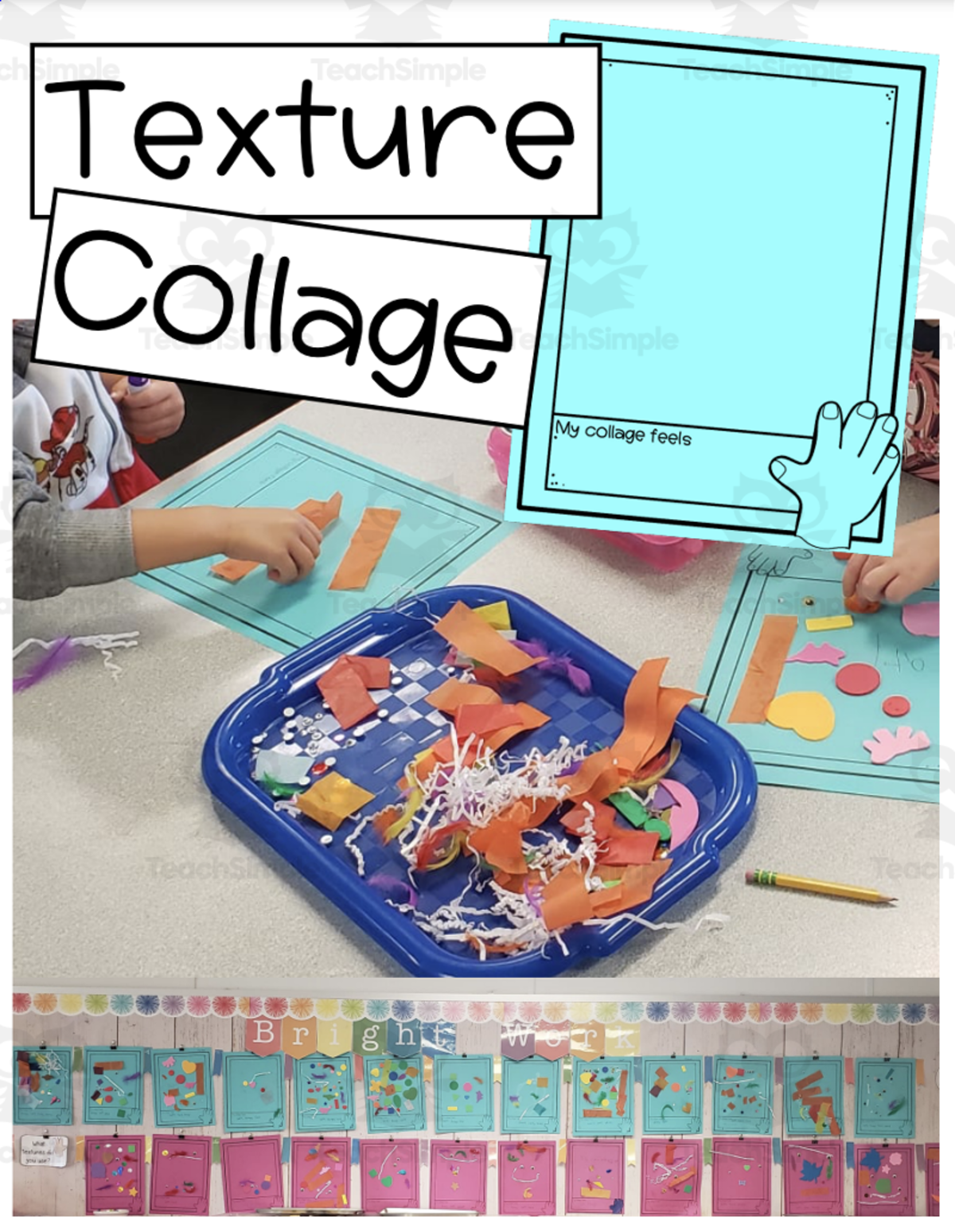 An educational teaching resource from The Proactive Classroom entitled Texture Collage downloadable at Teach Simple.