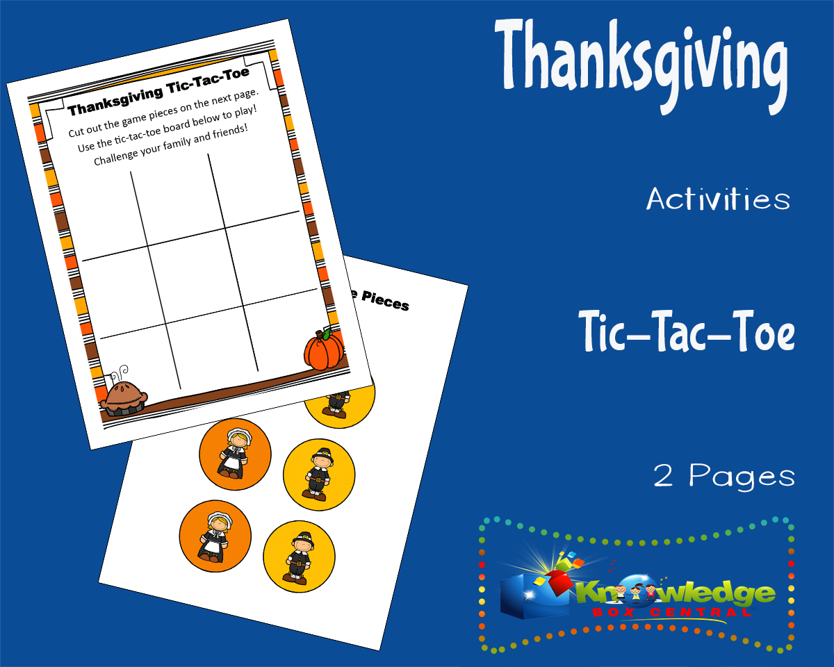 An educational teaching resource from Knowledge Box Central entitled Thanksgiving Activities: Tic-Tac-Toe downloadable at Teach Simple.