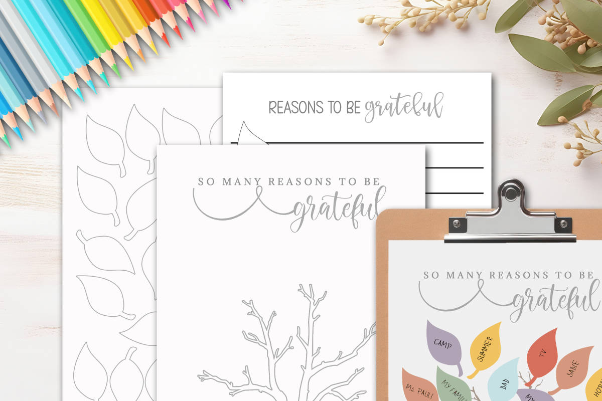 An educational teaching resource from Forever June Digital Design entitled Thanksgiving Activity, Gratitude Tree Craft, I am Thankful for List downloadable at Teach Simple.