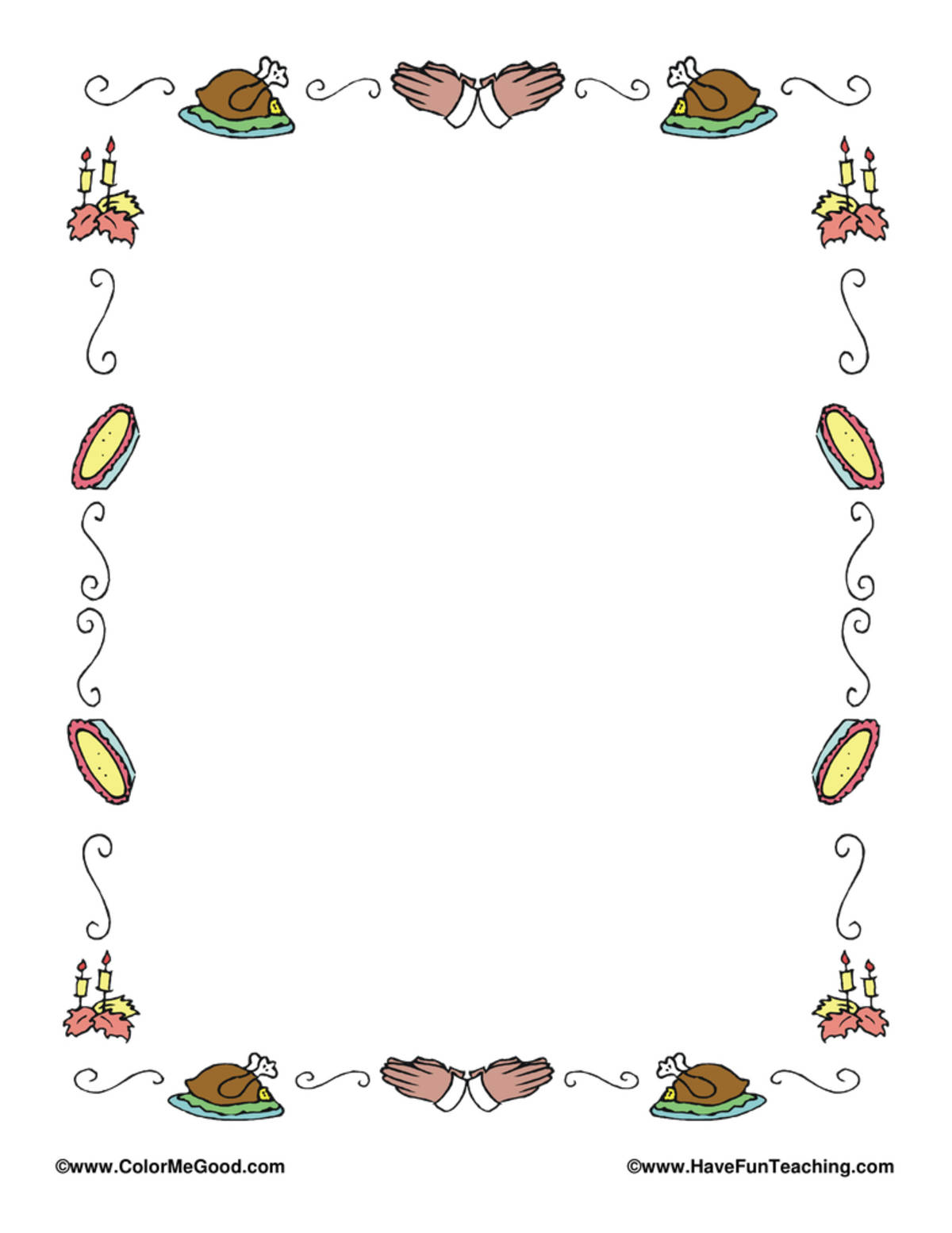 An educational teaching resource from Have Fun Teaching entitled Thanksgiving Dinner Writing Paper downloadable at Teach Simple.