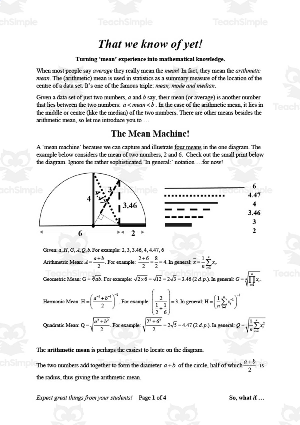 An educational teaching resource from So, what if ... by Ian F Hailes entitled That we know of yet Series | Math Printable Bundle downloadable at Teach Simple.
