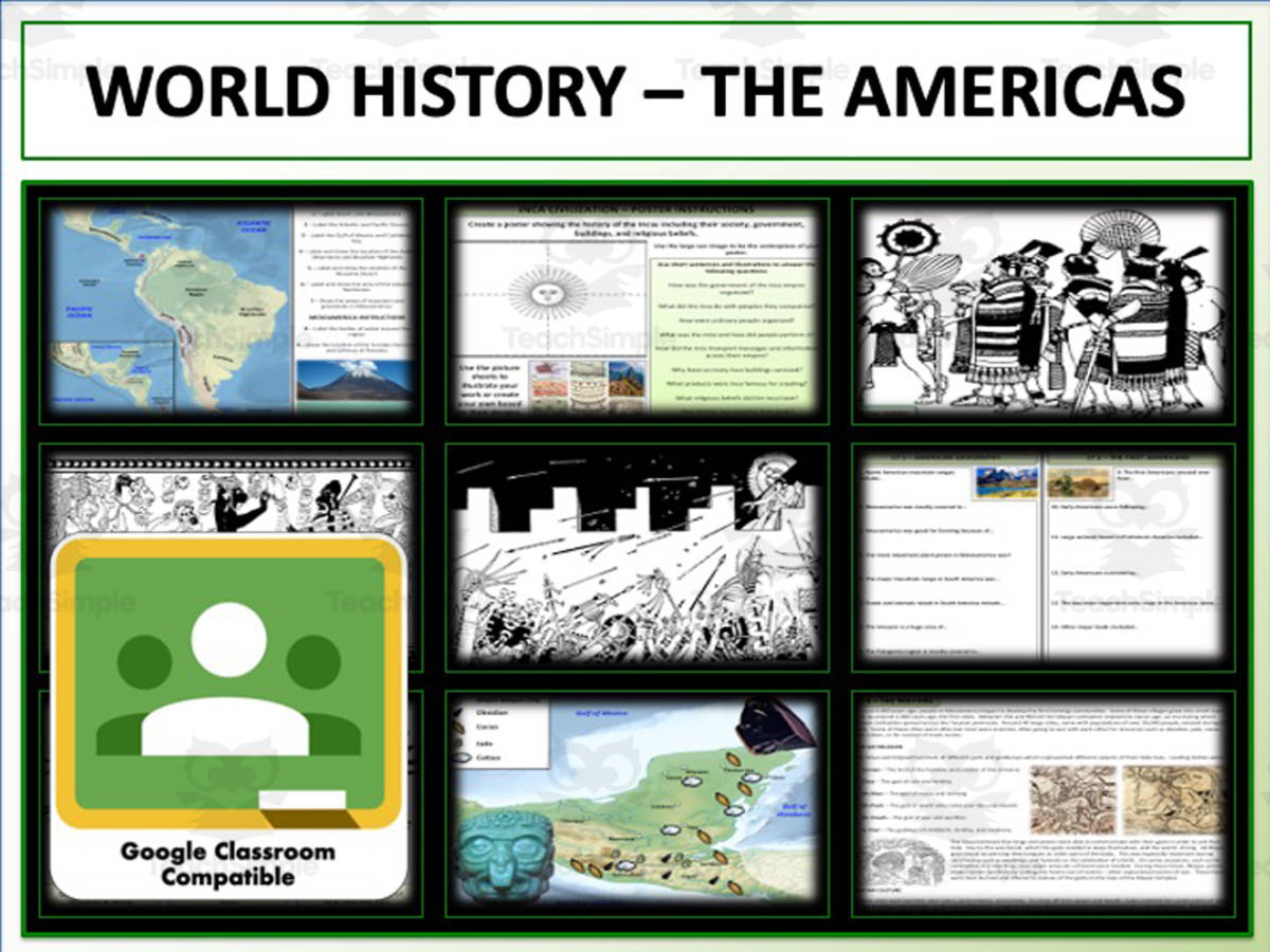 An educational teaching resource from Mr Gray History entitled The Americas World History Unit downloadable at Teach Simple.