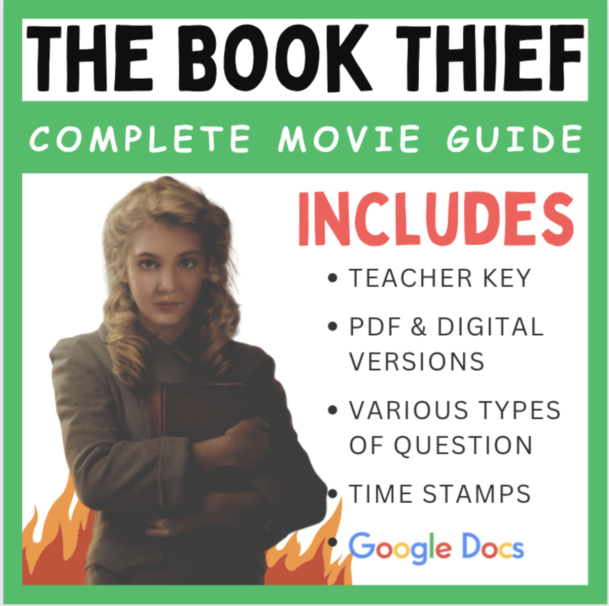 An educational teaching resource from EduPal Learning entitled The Book Thief 2013 – Complete Movie Guide downloadable at Teach Simple.
