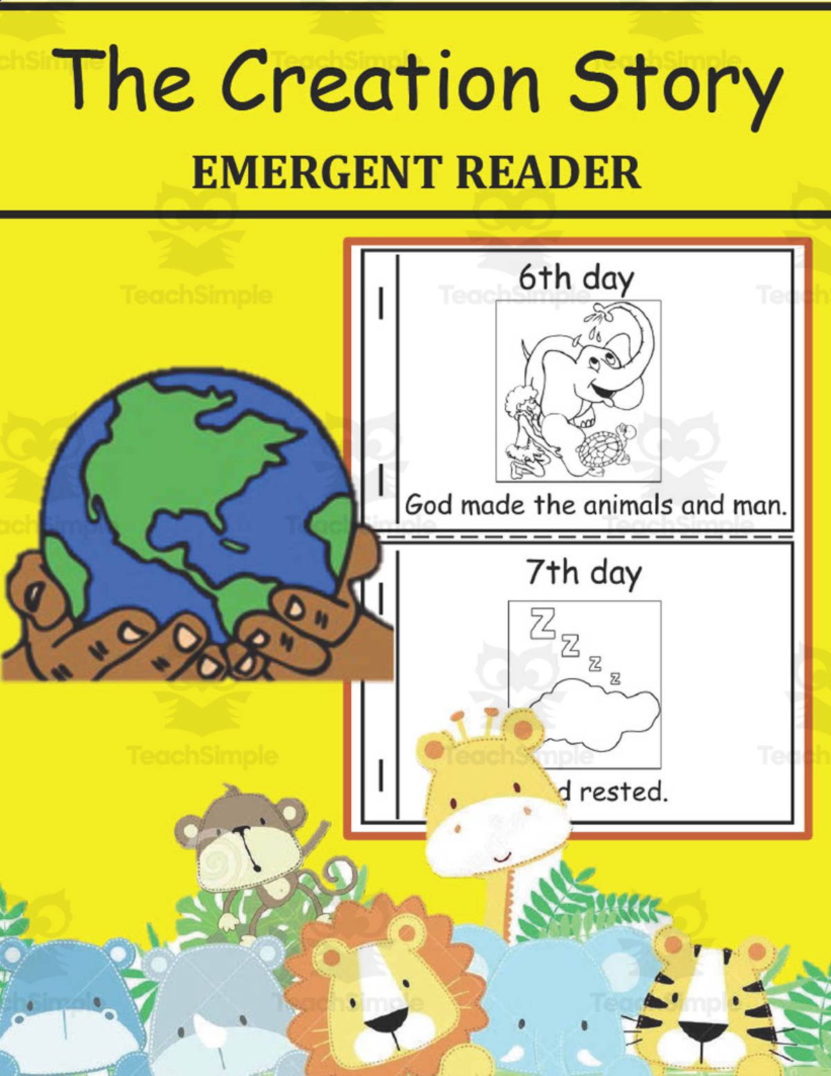 An educational teaching resource from Mister G's Teacher Shop entitled The Creation Story Emergent Reader downloadable at Teach Simple.