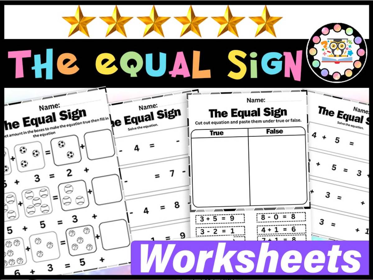 An educational teaching resource from LAMO entitled The Equal Sign|Balancing Equations Worksheets and Exit Slips Equal Sig downloadable at Teach Simple.
