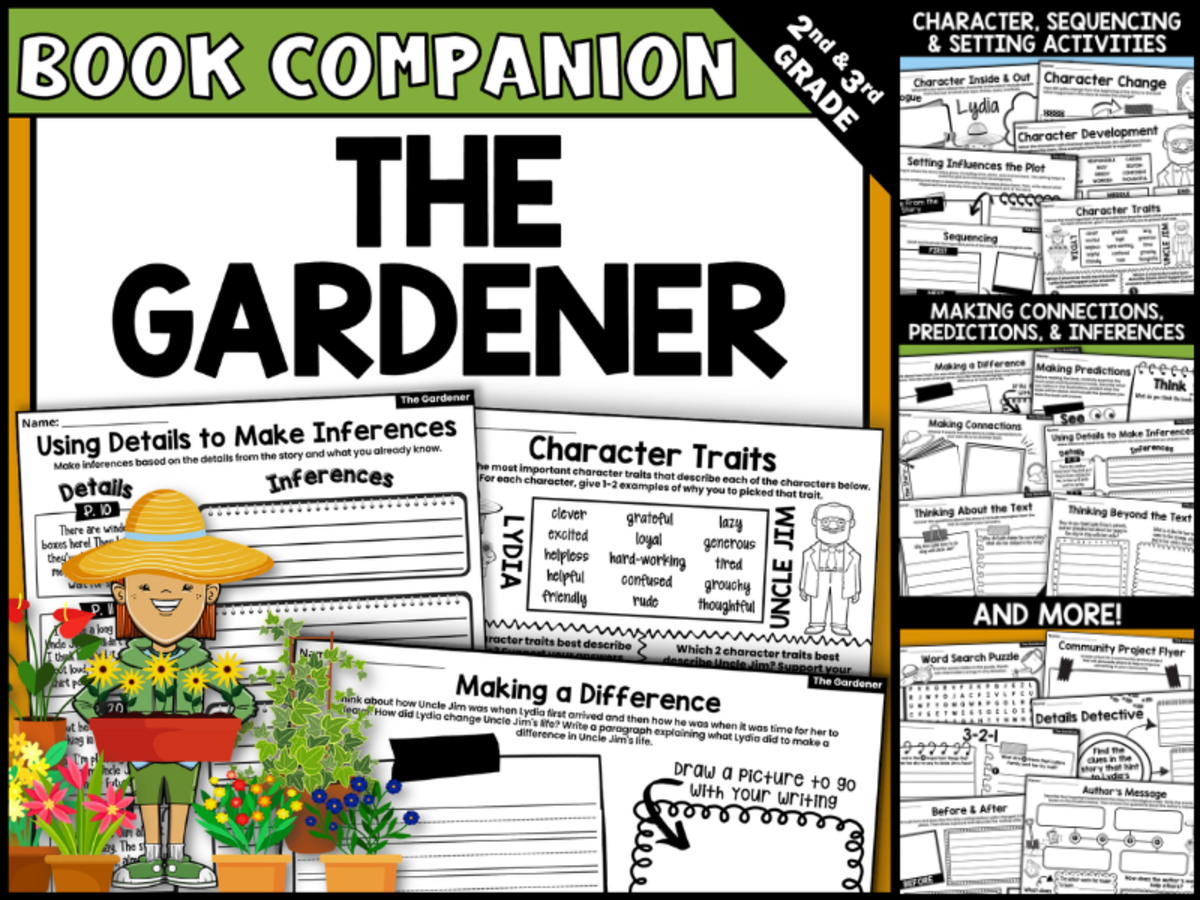 An educational teaching resource from Creatively Gifted entitled The Gardener Interactive Read-Aloud Activities downloadable at Teach Simple.