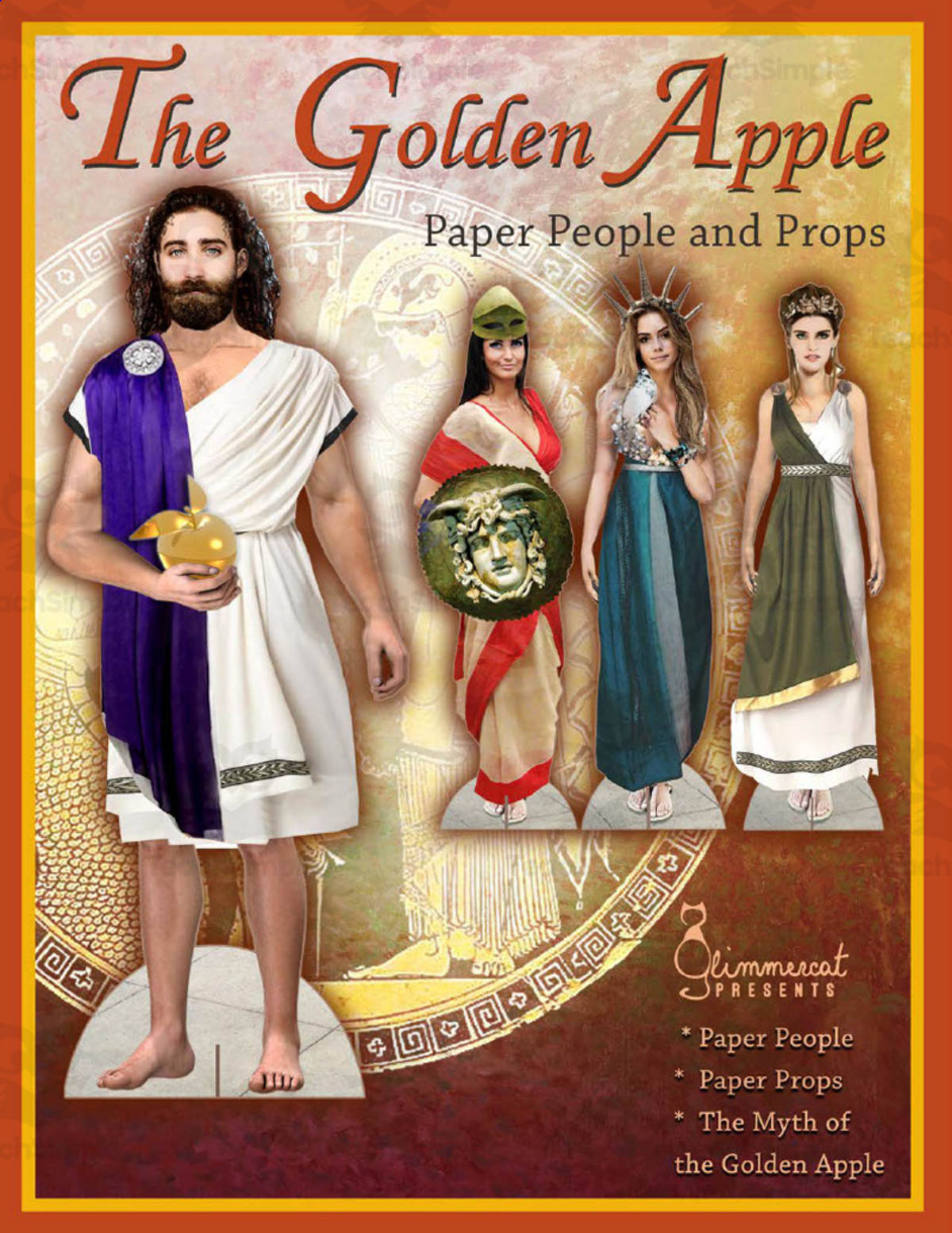 An educational teaching resource from Glimmercat Education entitled The Golden Apple Paper People and Props downloadable at Teach Simple.