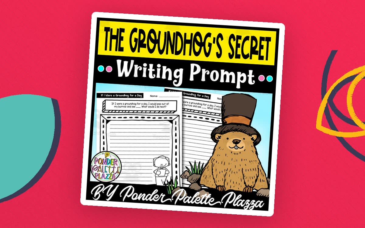 An educational teaching resource from Ponder Palette Plazza entitled The Groundhog's Secret Writing Prompt - Groundhog Day downloadable at Teach Simple.