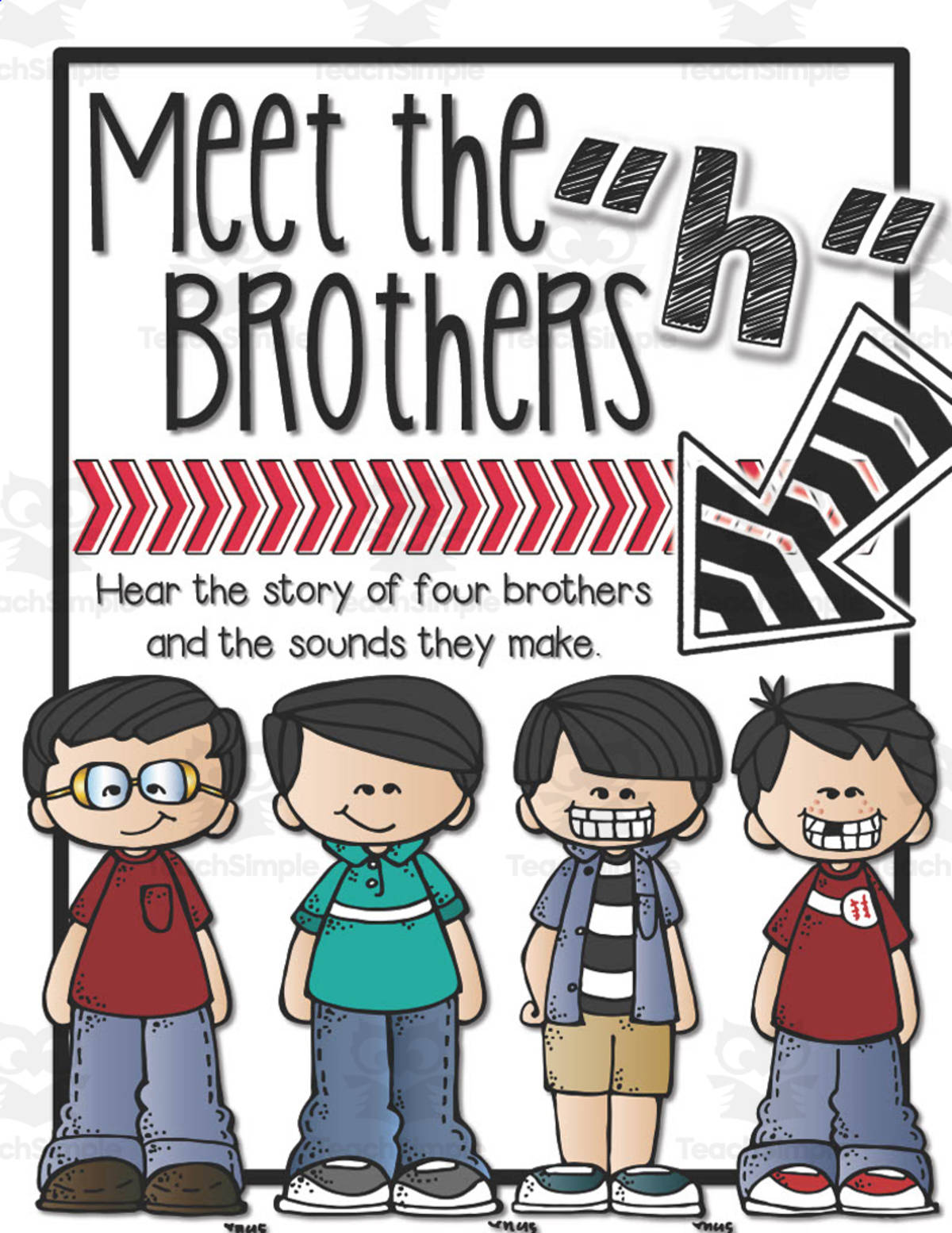 An educational teaching resource from Our Strange Class entitled The H Brothers Activity Pack downloadable at Teach Simple.