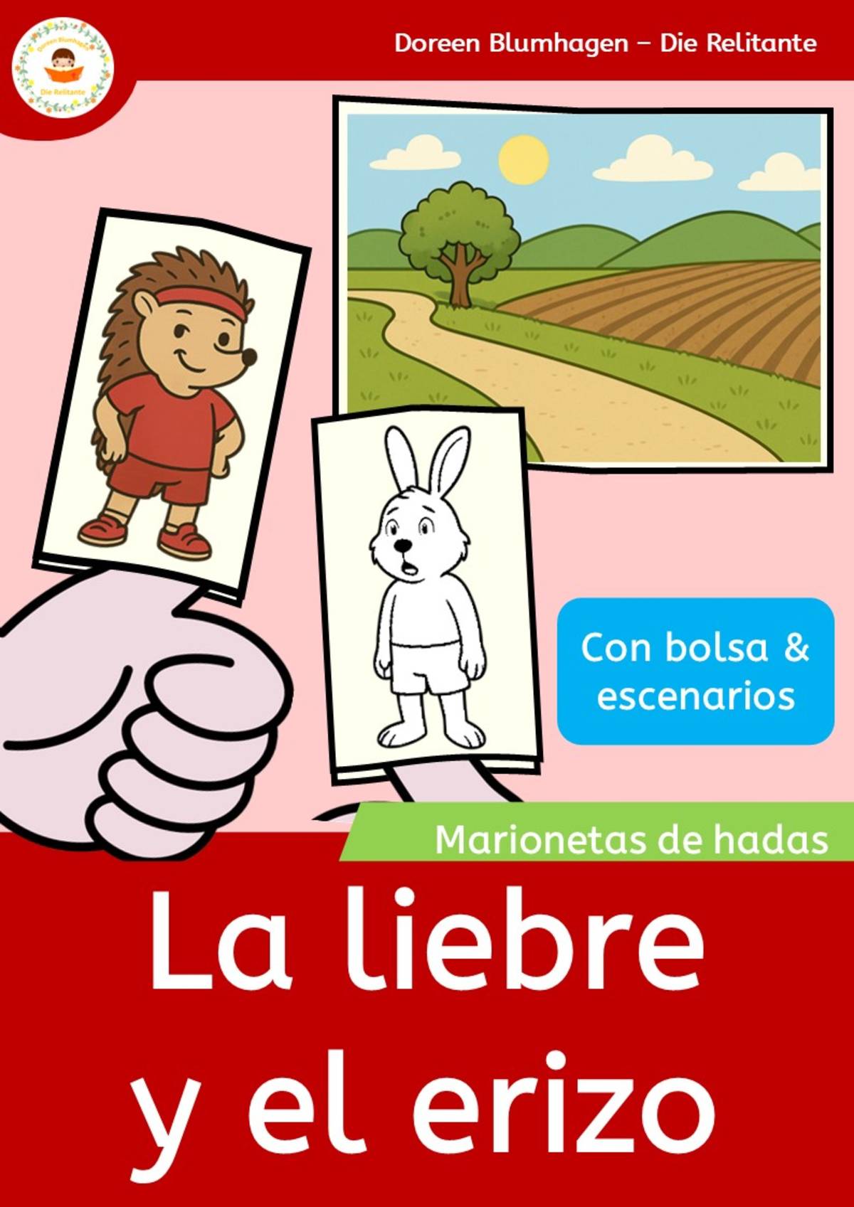 An educational teaching resource from Die Relitante entitled The Hare and the Hedgehog / La liebre y el erizo – Finger Puppets downloadable at Teach Simple.