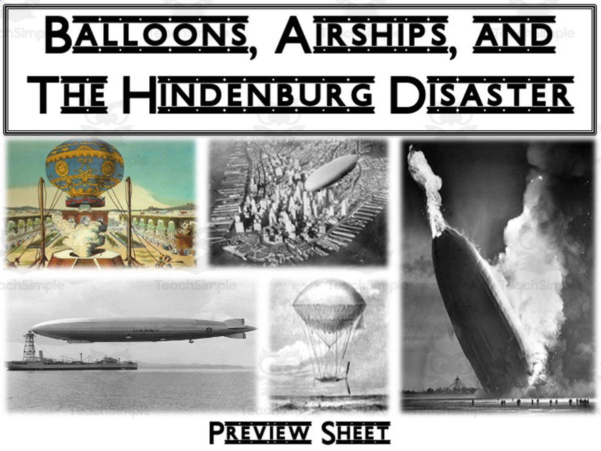 An educational teaching resource from Mr Gray History entitled The Hindenburg downloadable at Teach Simple.