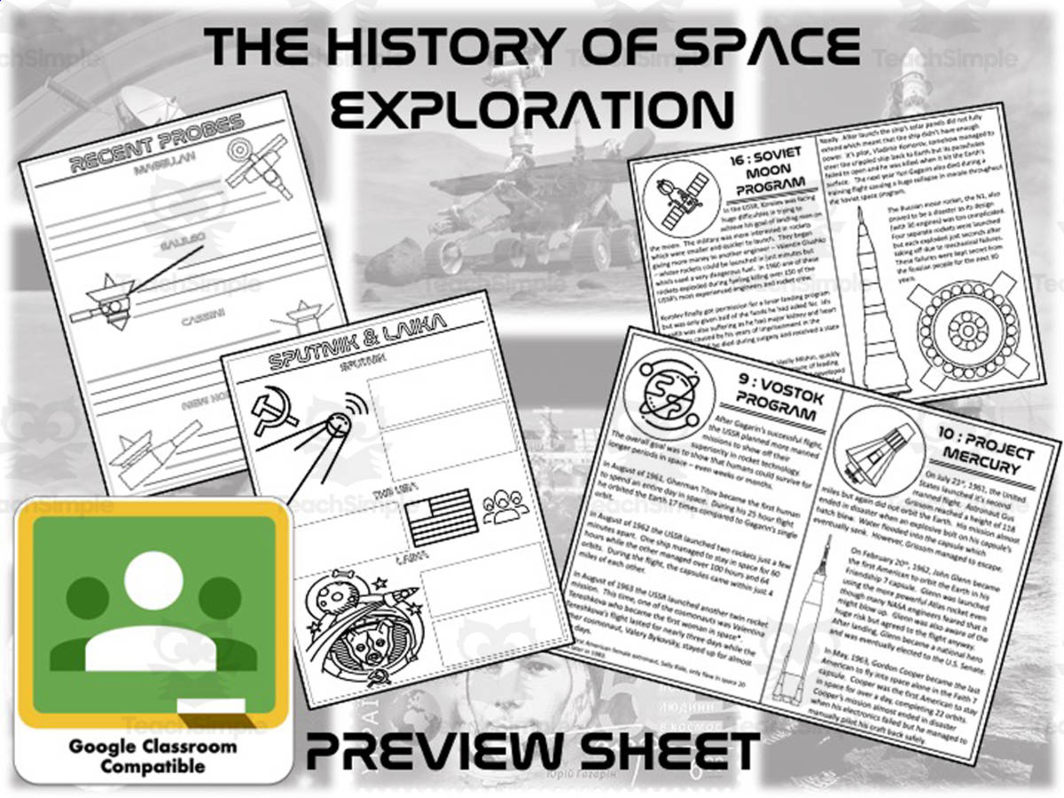 An educational teaching resource from Mr Gray History entitled The History of Space Exploration - Complete Unit downloadable at Teach Simple.