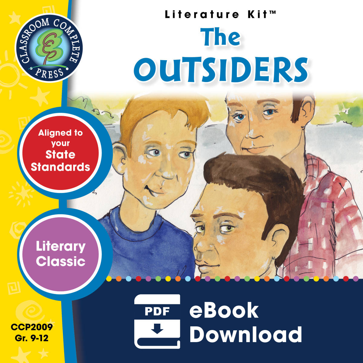 An educational teaching resource from Classroom Complete Press entitled The Outsiders - Literature Kit Gr. 9-12 downloadable at Teach Simple.