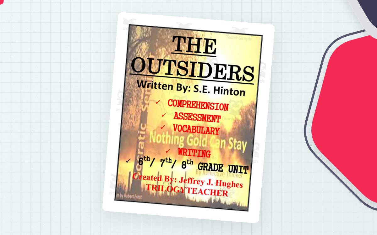 An educational teaching resource from TrilogyTeacher entitled "The Outsiders" Novel Study Unit downloadable at Teach Simple.