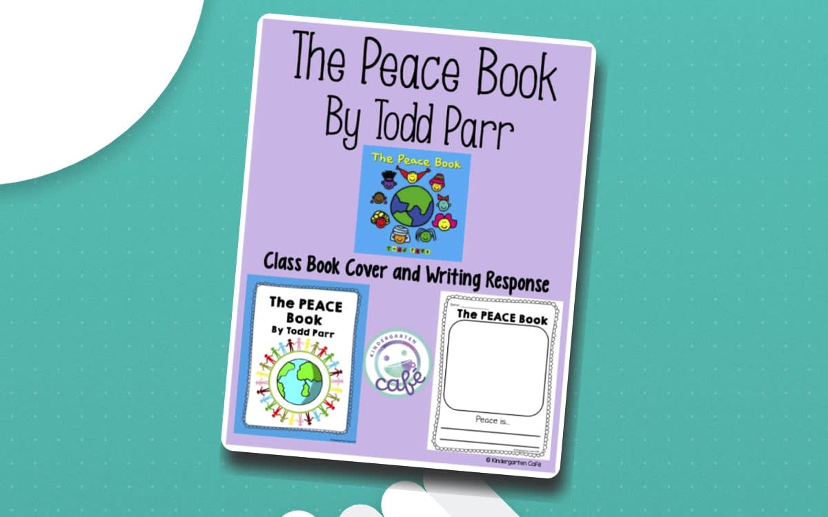 An educational teaching resource from Kindergarten Cafe entitled The Peace Book | Classroom Community Book Writing downloadable at Teach Simple.