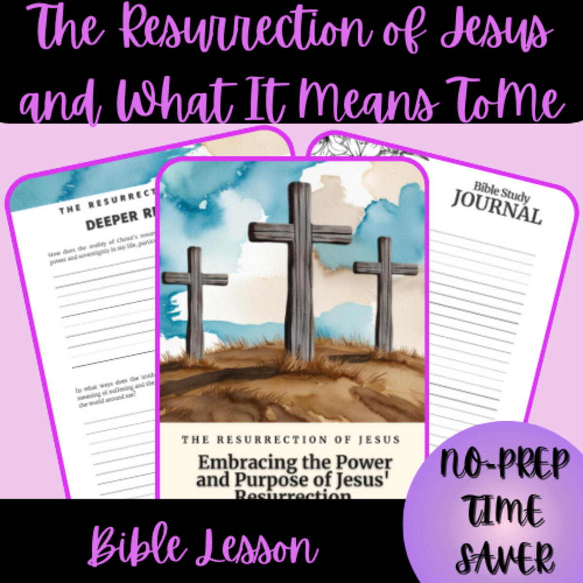An educational teaching resource from Homeschool with Big Easy Homeschooling Mom entitled The Resurrection of Jesus Christ and What It Means For Me Bible Lesson downloadable at Teach Simple.