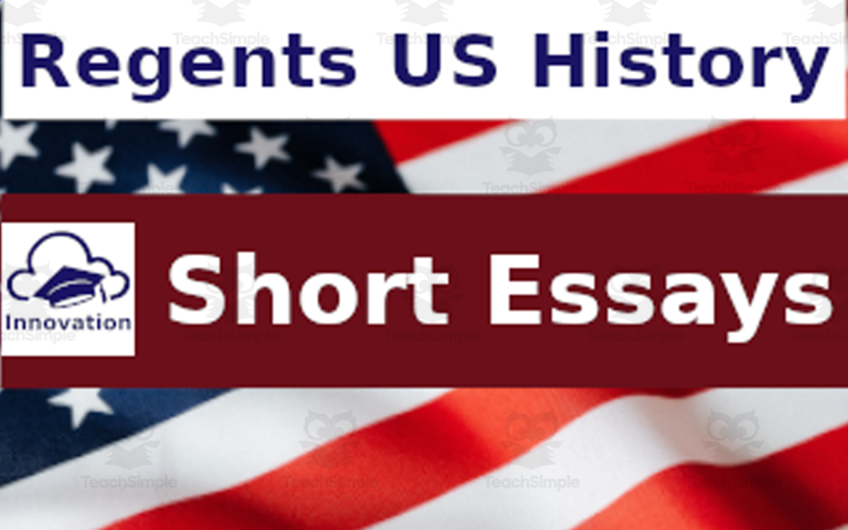 An educational teaching resource from Innovation Assessments LLC entitled "The Roaring 20s" Regents US History Short Essays downloadable at Teach Simple.
