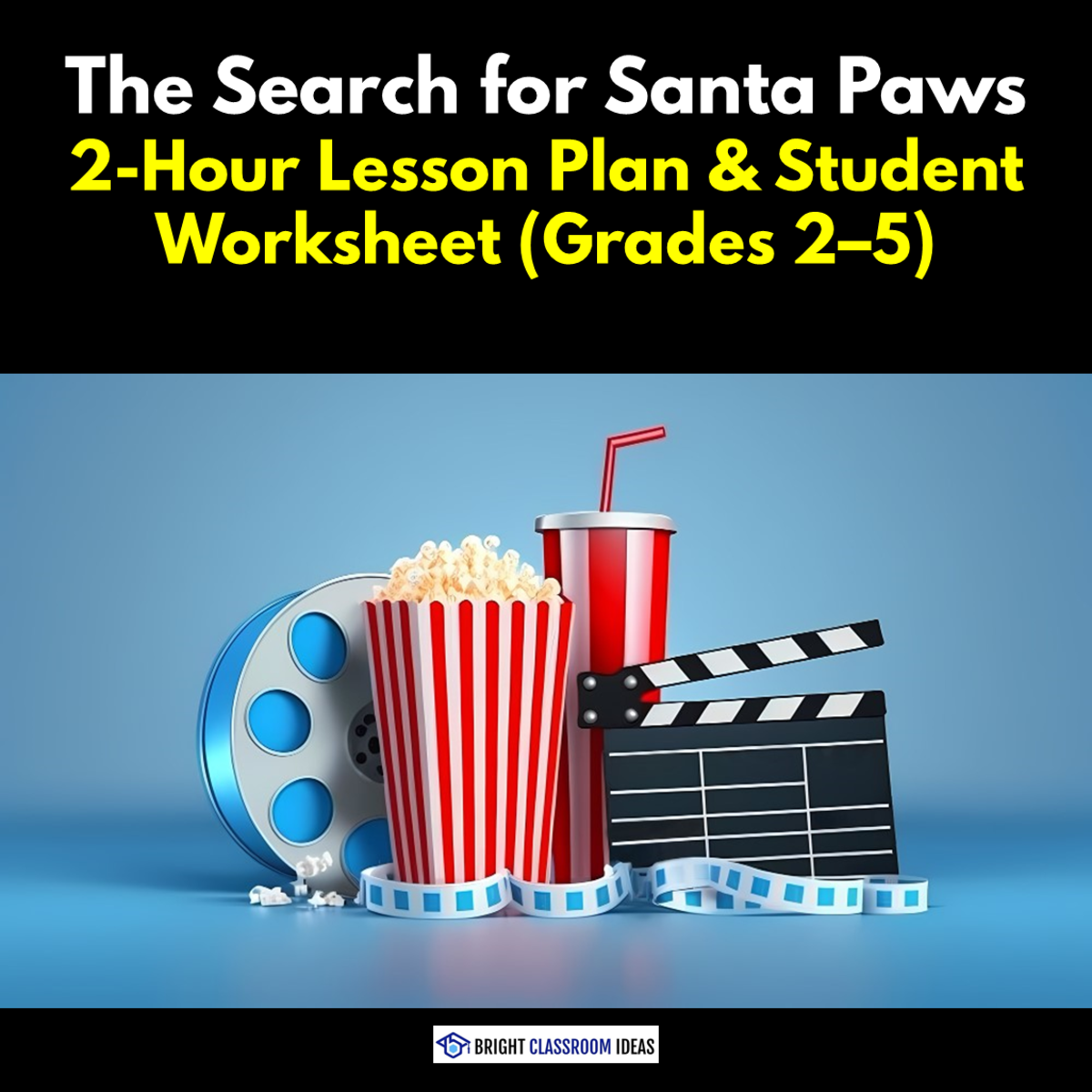 An educational teaching resource from Bright Classroom Ideas Marketplace entitled The Search for Santa Paws – 2-Hour Lesson Plan & Student Worksheet downloadable at Teach Simple.