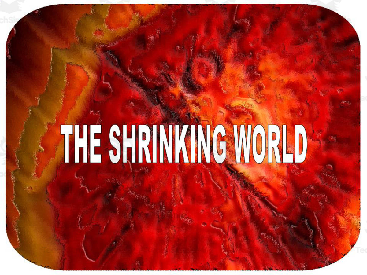 An educational teaching resource from Jason Stein entitled The Shrinking World Notes and Outline downloadable at Teach Simple.